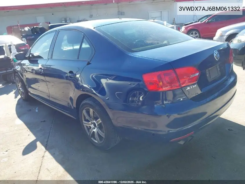3VWDX7AJ6BM061332 2011 Volkswagen Jetta 2.5L Se