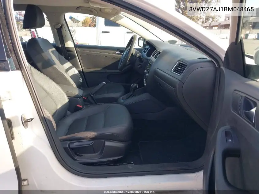 3VWDZ7AJ1BM048465 2011 Volkswagen Jetta 2.5L Se