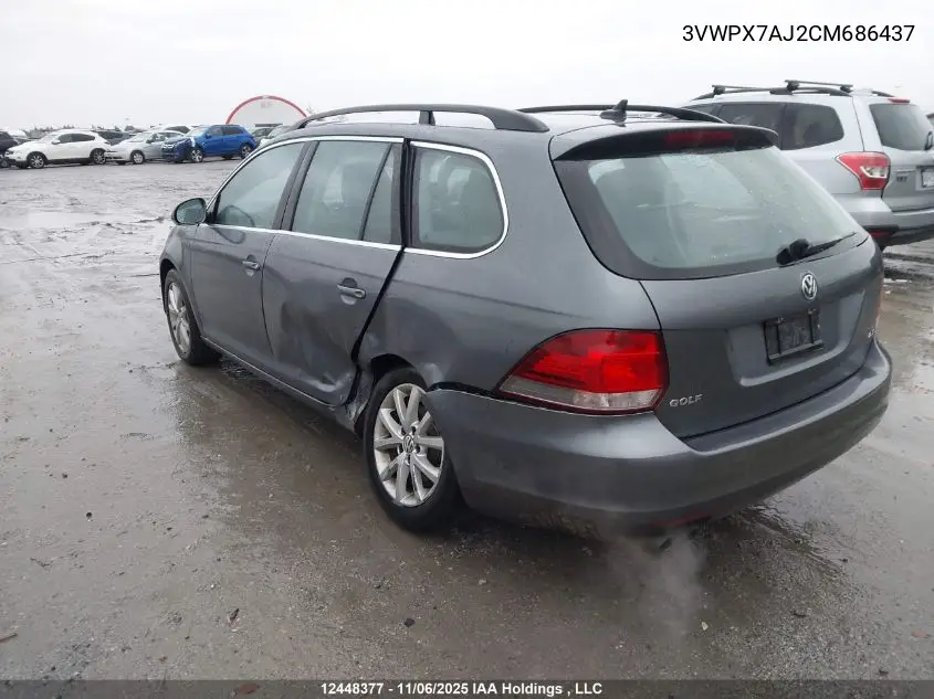 3VWPX7AJ2CM686437 2012 Volkswagen Jetta S/Se