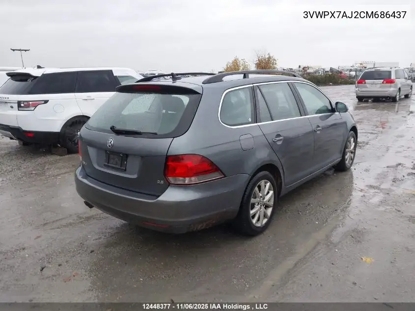 3VWPX7AJ2CM686437 2012 Volkswagen Jetta S/Se