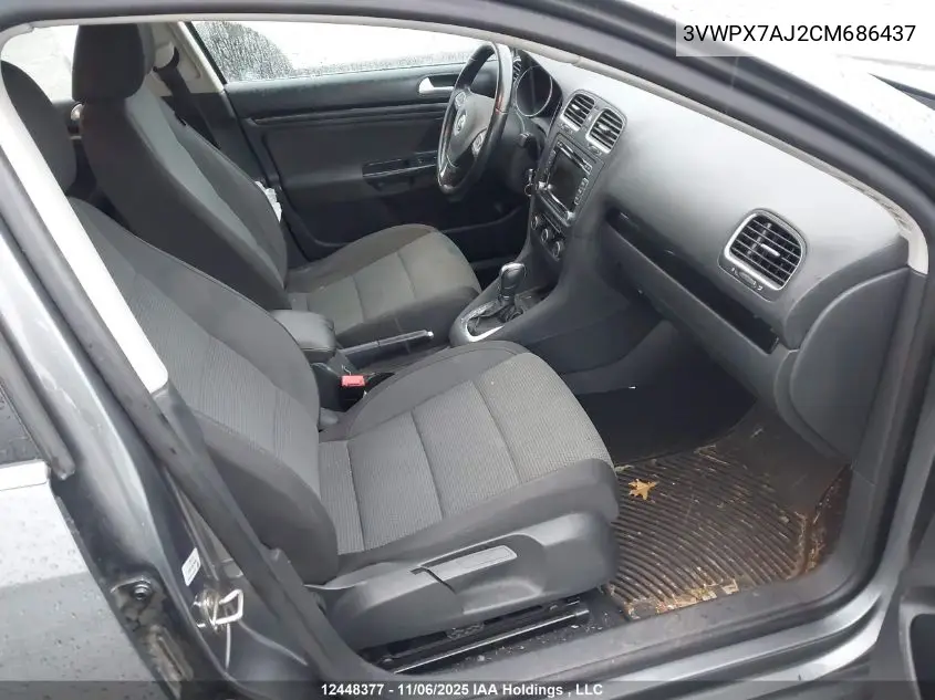 3VWPX7AJ2CM686437 2012 Volkswagen Jetta S/Se