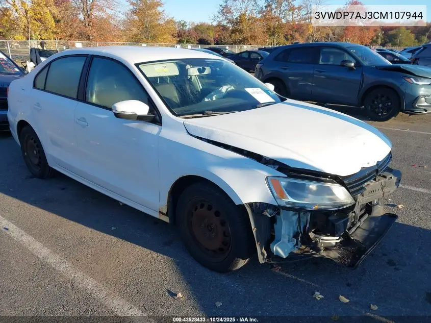 3VWDP7AJ3CM107944 2012 Volkswagen Jetta 2.5L Se