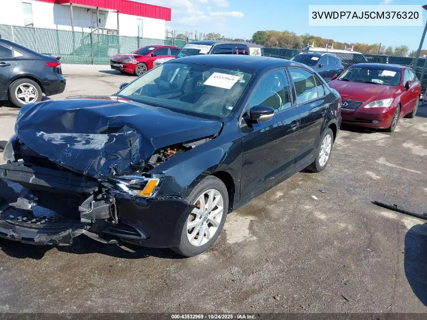 3VWDP7AJ5CM376320 2012 Volkswagen Jetta 2.5L Se