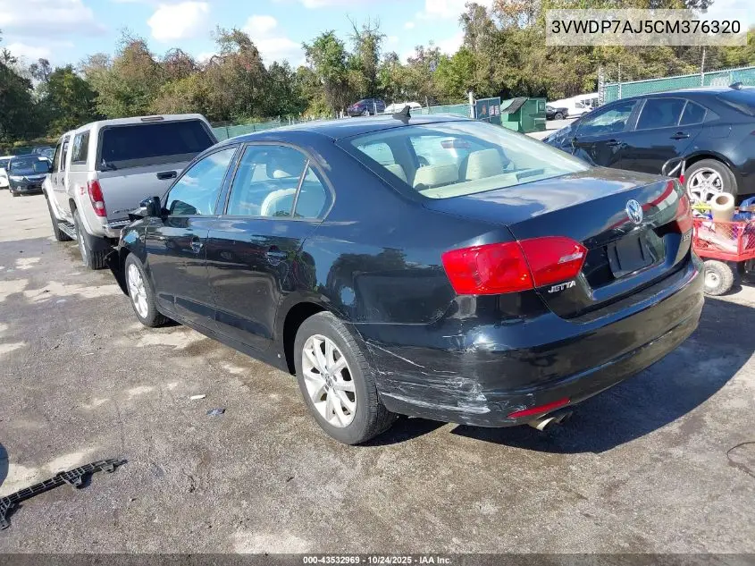 3VWDP7AJ5CM376320 2012 Volkswagen Jetta 2.5L Se