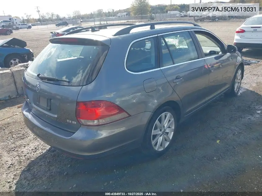 3VWPP7AJ5CM613031 2012 Volkswagen Jetta Sportwagen 2.5L Se