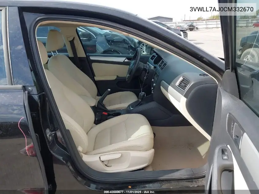 3VWLL7AJ0CM332670 2012 Volkswagen Jetta 2.0L Tdi