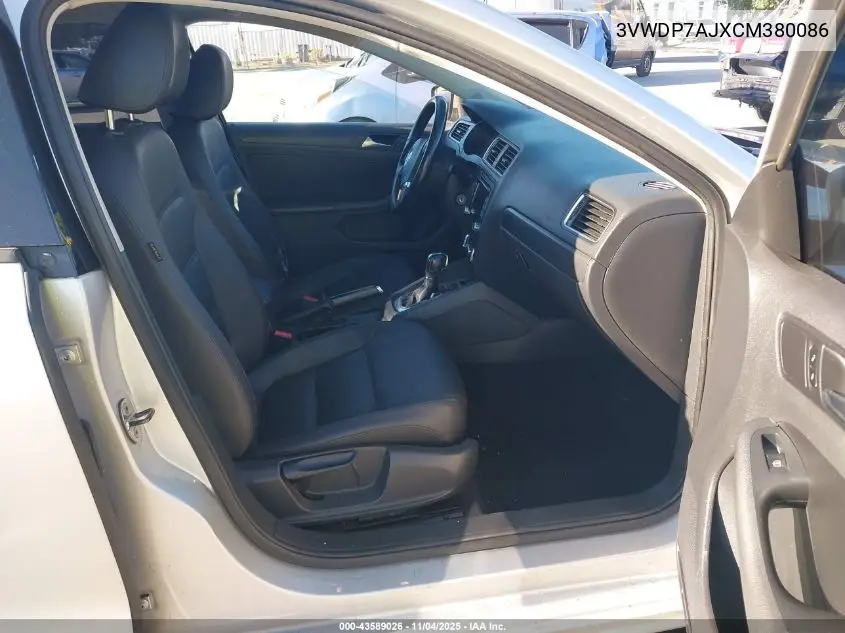 3VWDP7AJXCM380086 2012 Volkswagen Jetta 2.5L Se