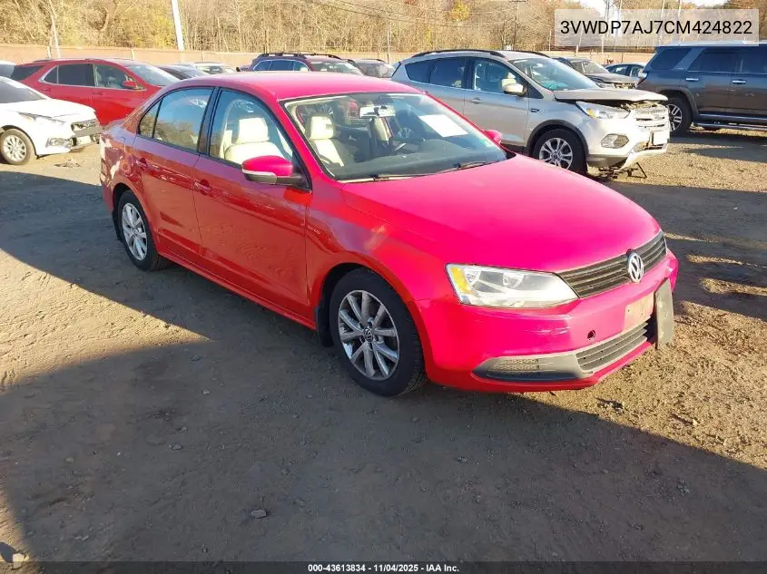 3VWDP7AJ7CM424822 2012 Volkswagen Jetta 2.5L Se