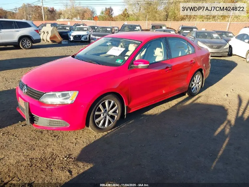 3VWDP7AJ7CM424822 2012 Volkswagen Jetta 2.5L Se