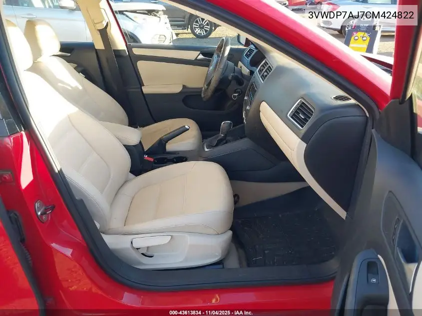 3VWDP7AJ7CM424822 2012 Volkswagen Jetta 2.5L Se