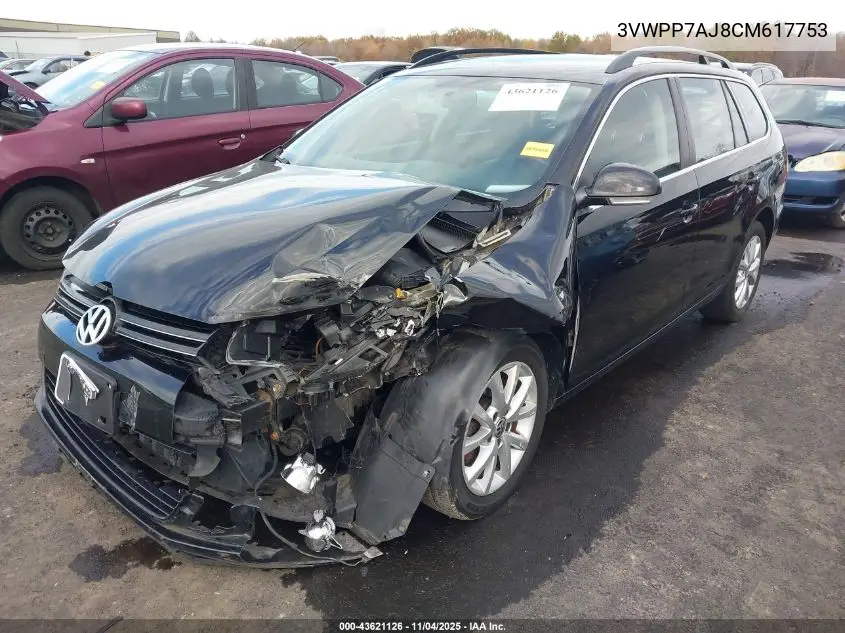3VWPP7AJ8CM617753 2012 Volkswagen Jetta Sportwagen 2.5L Se