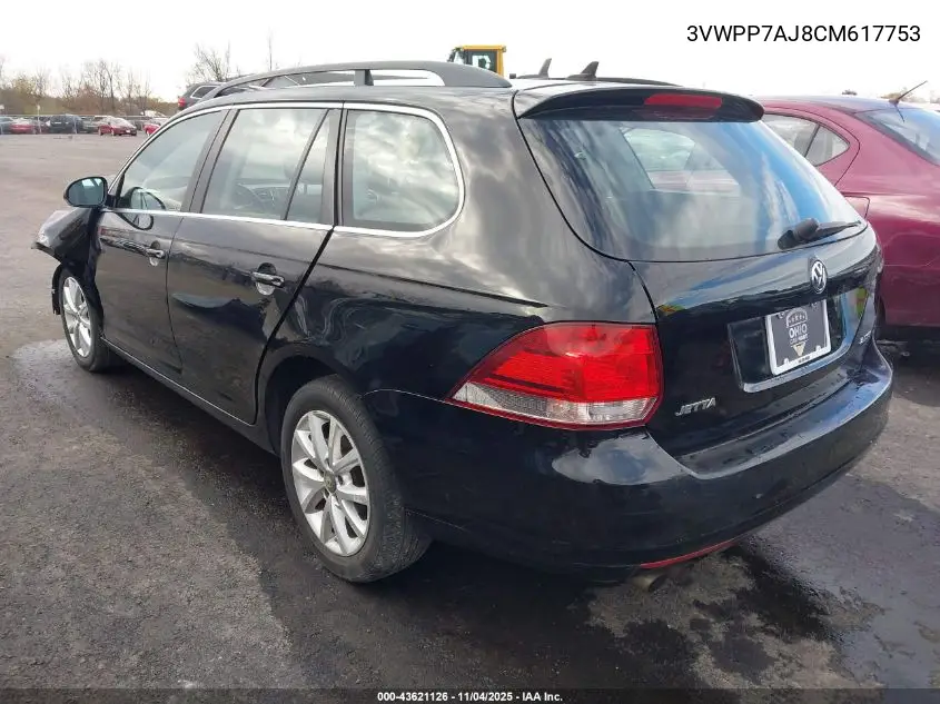 3VWPP7AJ8CM617753 2012 Volkswagen Jetta Sportwagen 2.5L Se