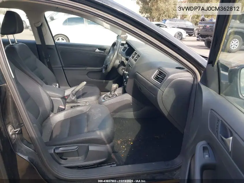 3VWDP7AJ0CM362812 2012 Volkswagen Jetta 2.5L Se