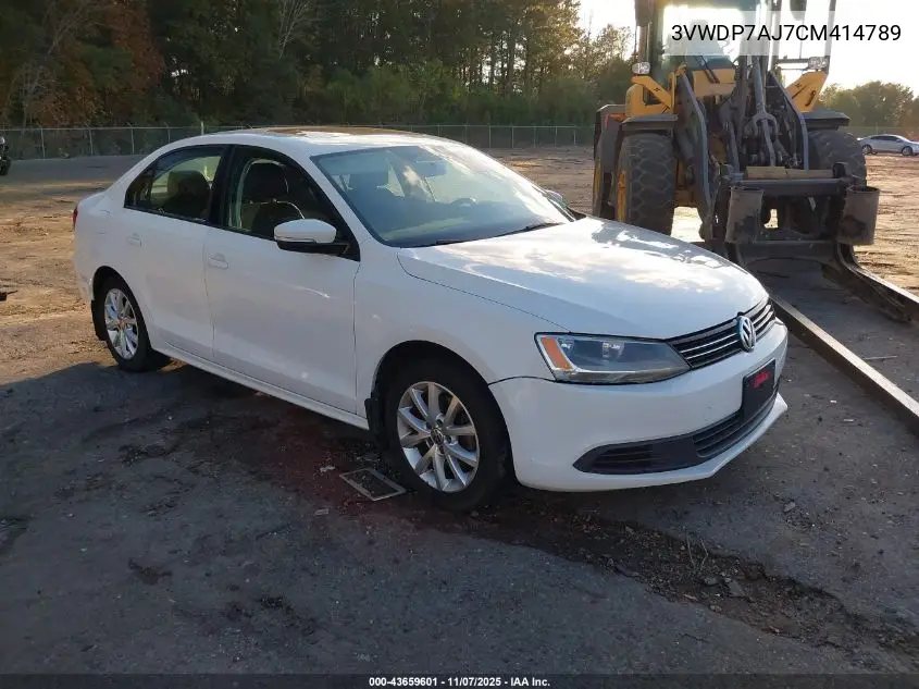3VWDP7AJ7CM414789 2012 Volkswagen Jetta 2.5L Se