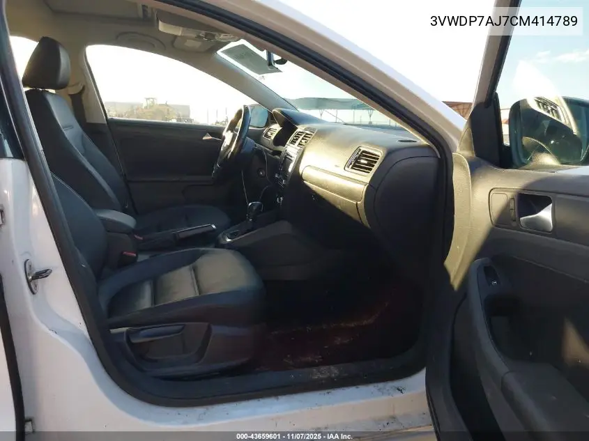 3VWDP7AJ7CM414789 2012 Volkswagen Jetta 2.5L Se