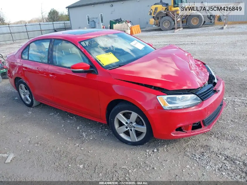 3VWLL7AJ5CM426849 2012 Volkswagen Jetta 2.0L Tdi