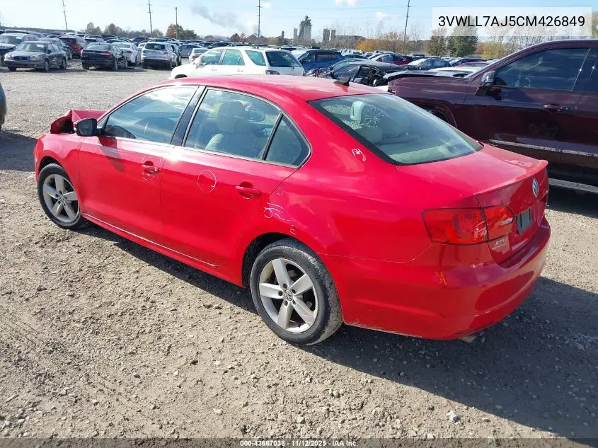 3VWLL7AJ5CM426849 2012 Volkswagen Jetta 2.0L Tdi