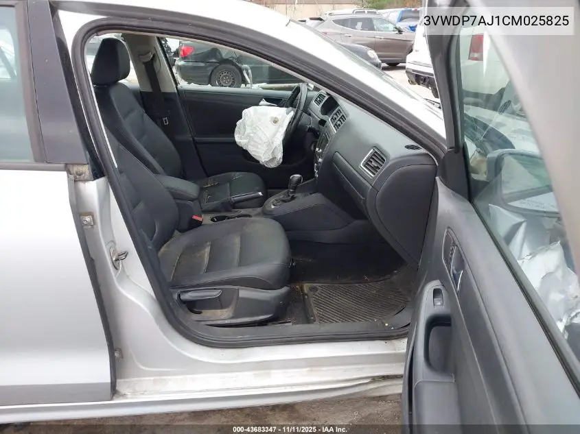 3VWDP7AJ1CM025825 2012 Volkswagen Jetta 2.5L Se