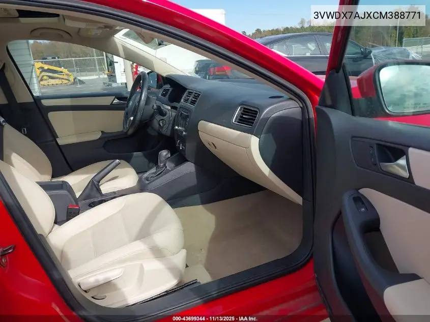 3VWDX7AJXCM388771 2012 Volkswagen Jetta 2.5L Se