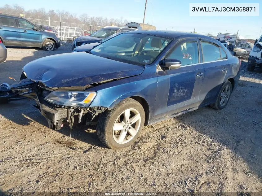3VWLL7AJ3CM368871 2012 Volkswagen Jetta 2.0L Tdi