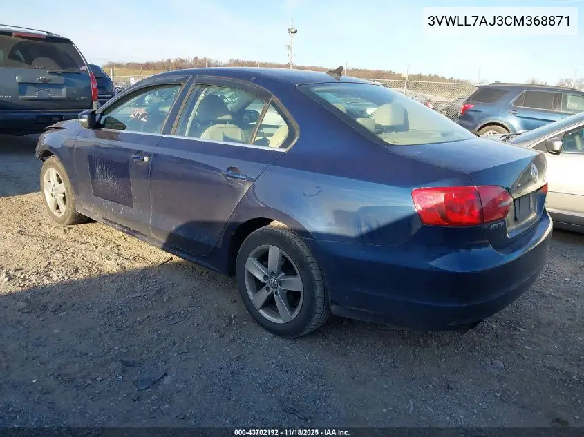 3VWLL7AJ3CM368871 2012 Volkswagen Jetta 2.0L Tdi