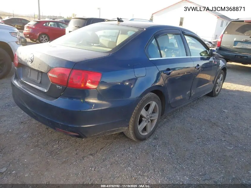 3VWLL7AJ3CM368871 2012 Volkswagen Jetta 2.0L Tdi