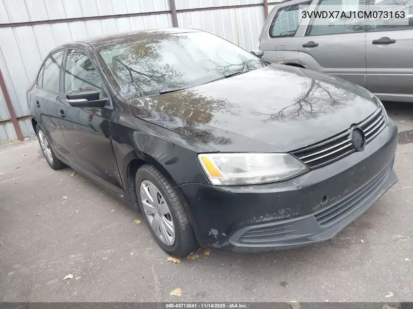 3VWDX7AJ1CM073163 2012 Volkswagen Jetta 2.5L Se