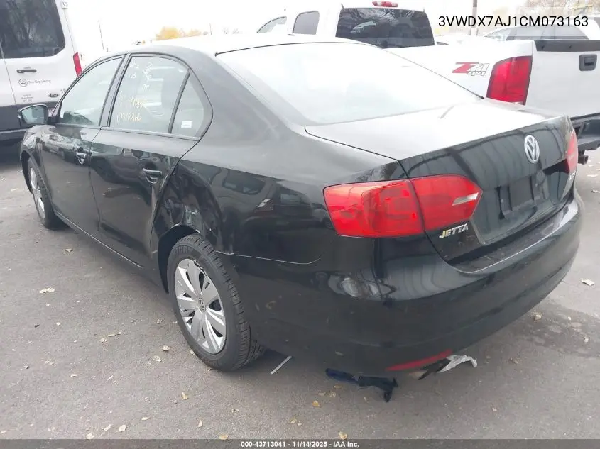 3VWDX7AJ1CM073163 2012 Volkswagen Jetta 2.5L Se