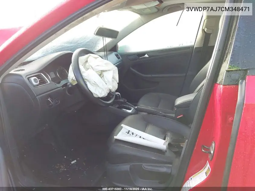 3VWDP7AJ7CM348471 2012 Volkswagen Jetta 2.5L Se