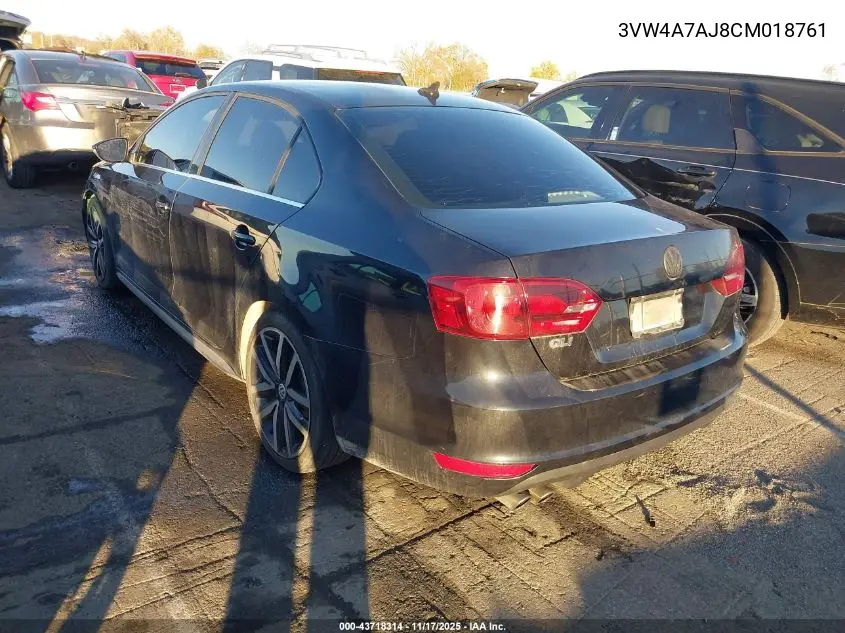 3VW4A7AJ8CM018761 2012 Volkswagen Jetta Gli Autobahn