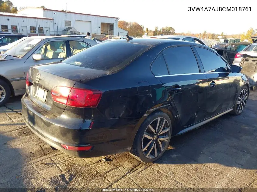 3VW4A7AJ8CM018761 2012 Volkswagen Jetta Gli Autobahn