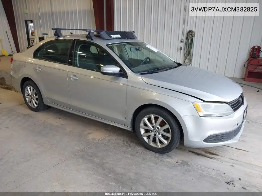 3VWDP7AJXCM382825 2012 Volkswagen Jetta 2.5L Se