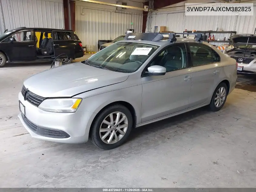 3VWDP7AJXCM382825 2012 Volkswagen Jetta 2.5L Se