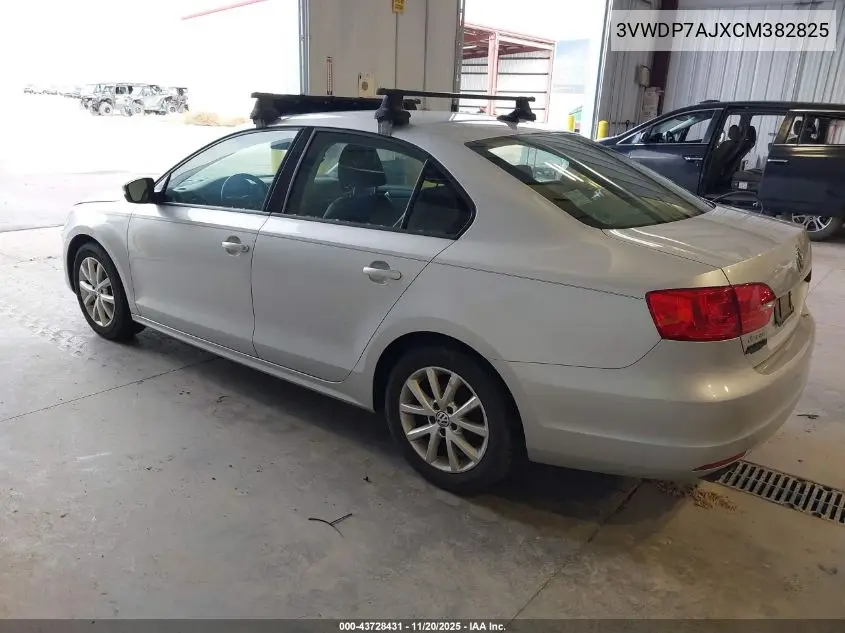 3VWDP7AJXCM382825 2012 Volkswagen Jetta 2.5L Se