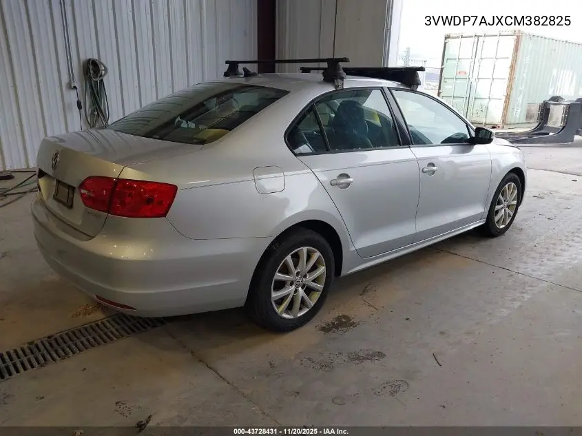 3VWDP7AJXCM382825 2012 Volkswagen Jetta 2.5L Se