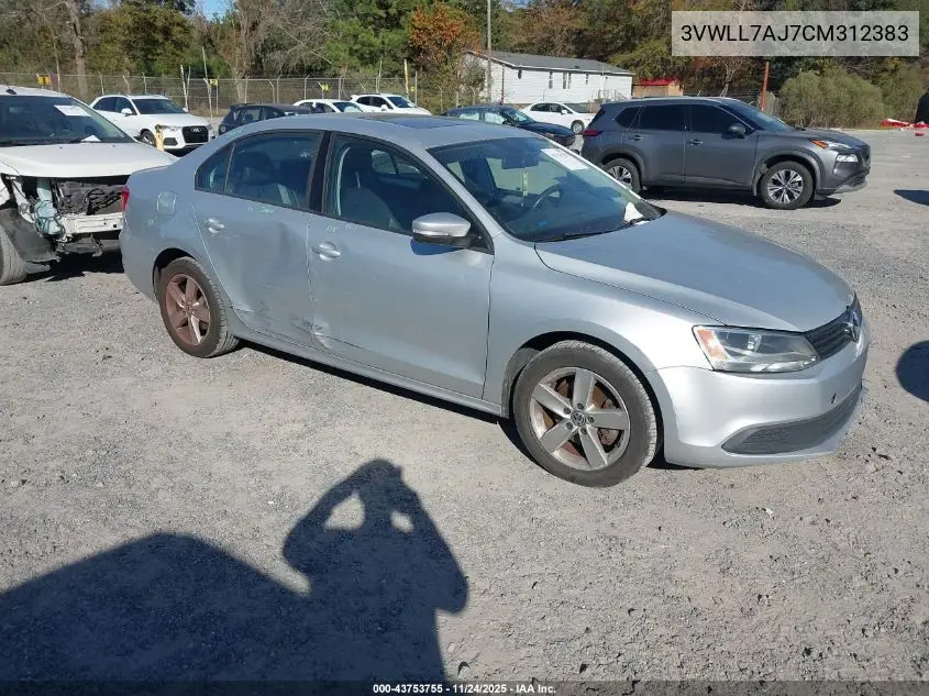 3VWLL7AJ7CM312383 2012 Volkswagen Jetta 2.0L Tdi