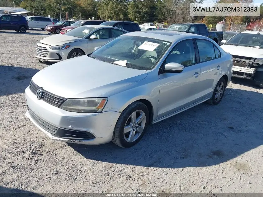 3VWLL7AJ7CM312383 2012 Volkswagen Jetta 2.0L Tdi