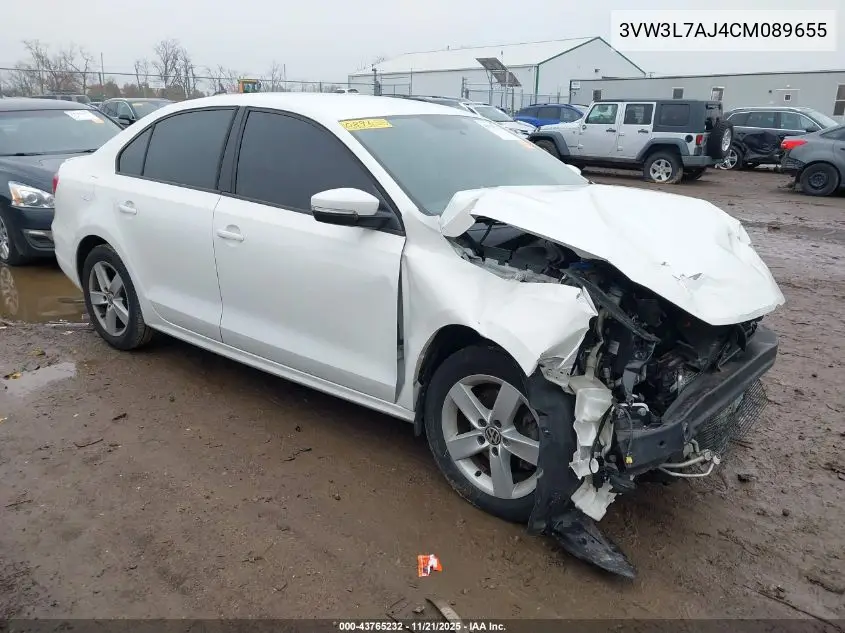 3VW3L7AJ4CM089655 2012 Volkswagen Jetta 2.0L Tdi