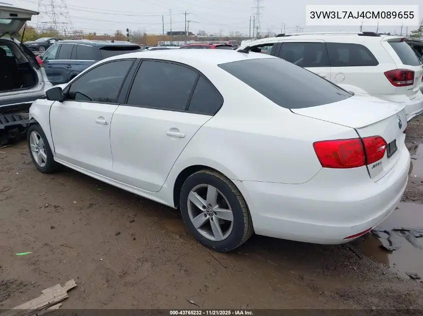 3VW3L7AJ4CM089655 2012 Volkswagen Jetta 2.0L Tdi