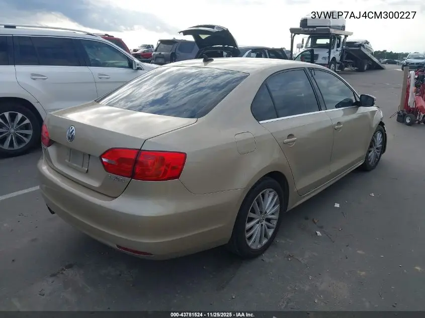 3VWLP7AJ4CM300227 2012 Volkswagen Jetta 2.5L Sel