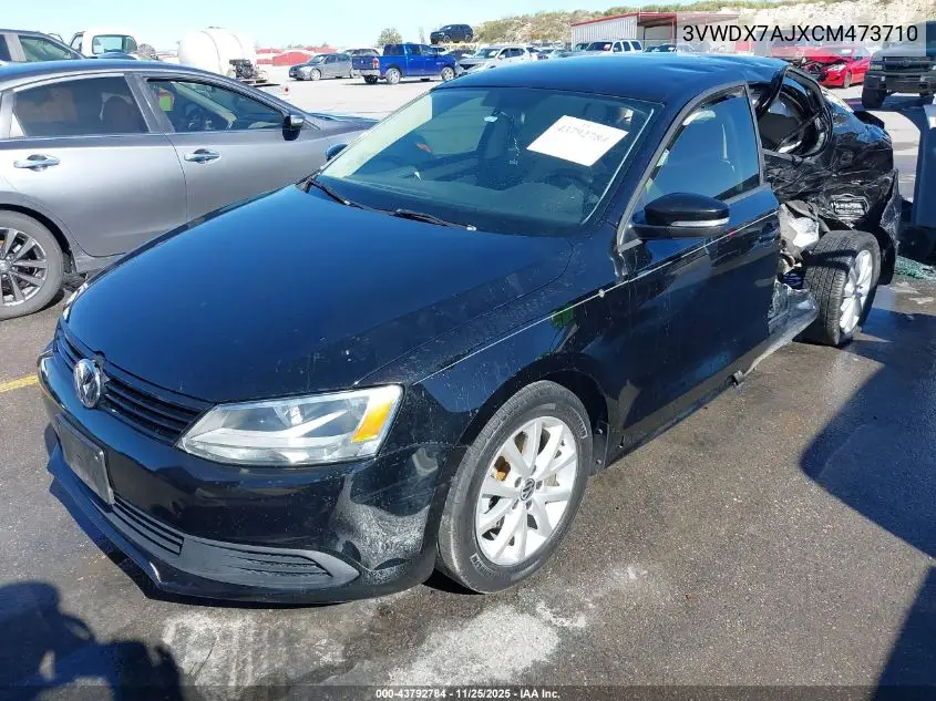 3VWDX7AJXCM473710 2012 Volkswagen Jetta 2.5L Se