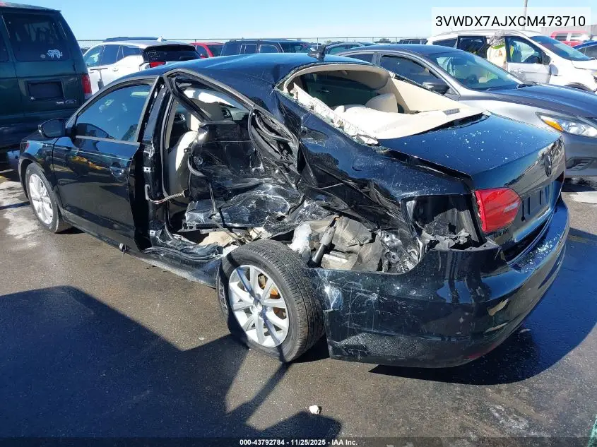 3VWDX7AJXCM473710 2012 Volkswagen Jetta 2.5L Se