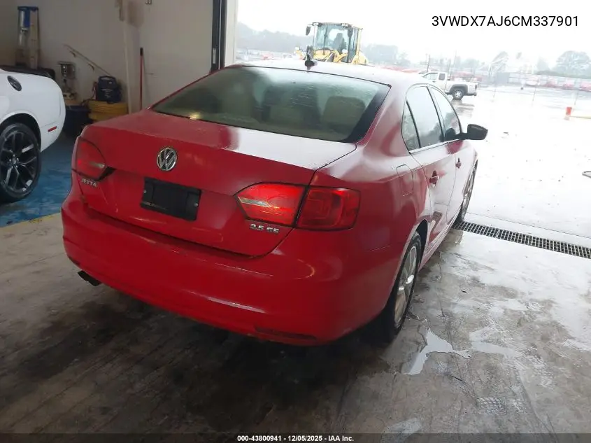3VWDX7AJ6CM337901 2012 Volkswagen Jetta 2.5L Se