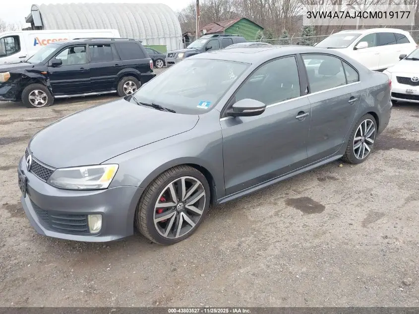 3VW4A7AJ4CM019177 2012 Volkswagen Jetta Gli Autobahn