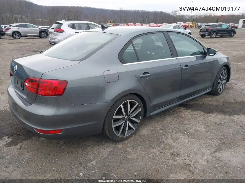 3VW4A7AJ4CM019177 2012 Volkswagen Jetta Gli Autobahn