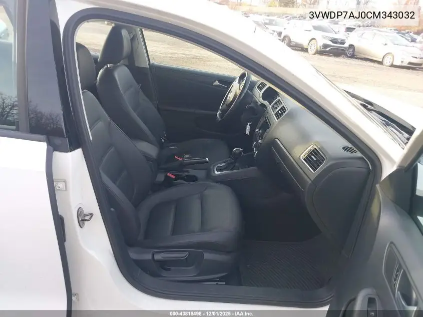 3VWDP7AJ0CM343032 2012 Volkswagen Jetta 2.5L Se