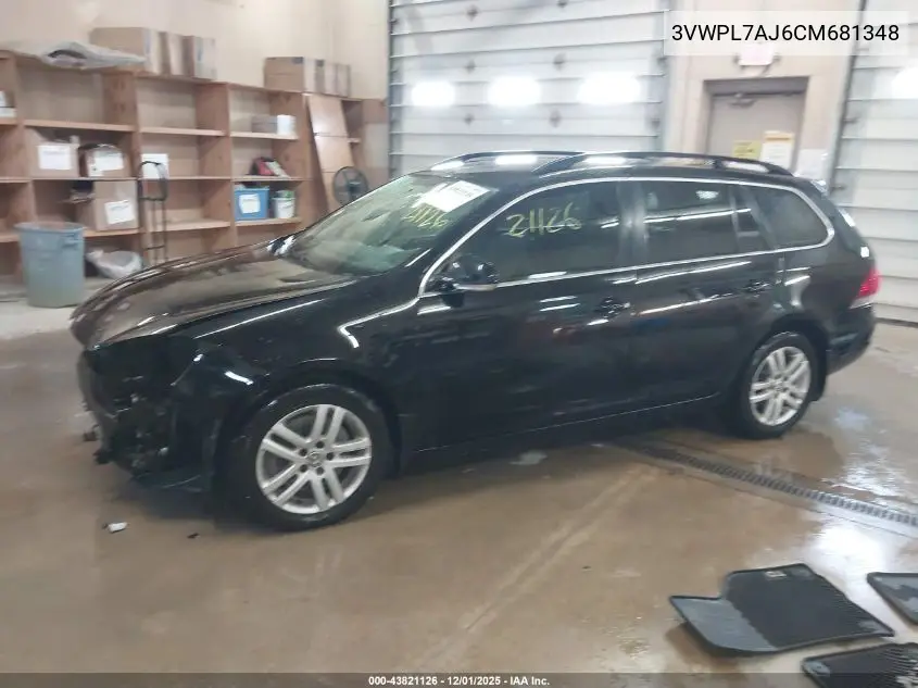 3VWPL7AJ6CM681348 2012 Volkswagen Jetta Sportwagen 2.0L Tdi