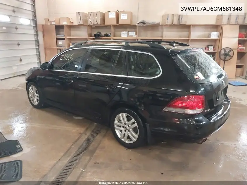 3VWPL7AJ6CM681348 2012 Volkswagen Jetta Sportwagen 2.0L Tdi