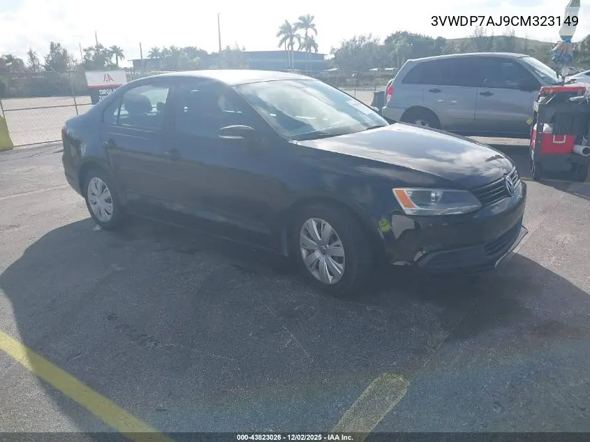 3VWDP7AJ9CM323149 2012 Volkswagen Jetta 2.5L Se