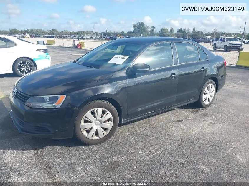 3VWDP7AJ9CM323149 2012 Volkswagen Jetta 2.5L Se